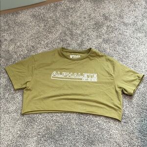 Alphalete Olive Green Crop Top